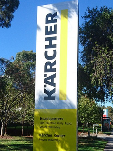 Karcher-Pylon sign