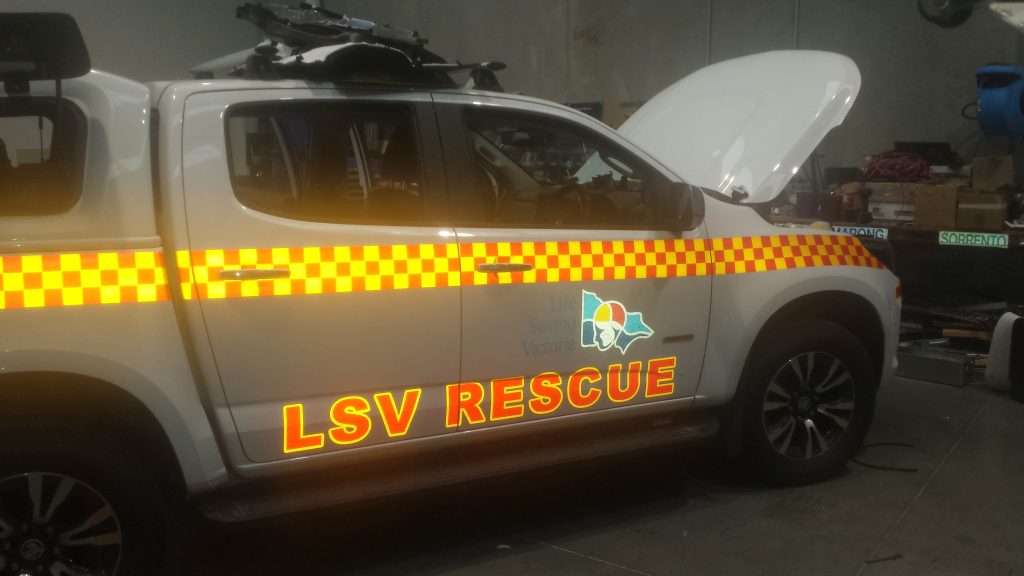 Life Saving Vic Reflective vehicle signage