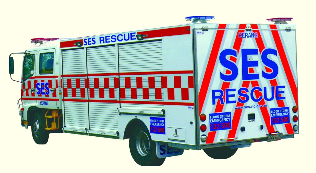 SES Rescue Truck sign marking