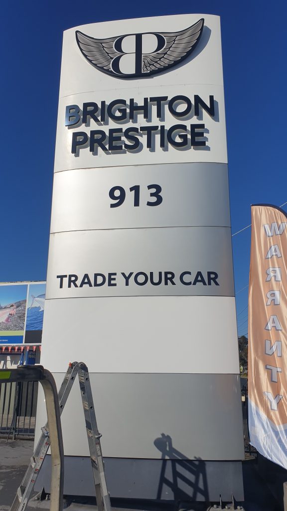 TITLE Brighton Prestige pylon sign