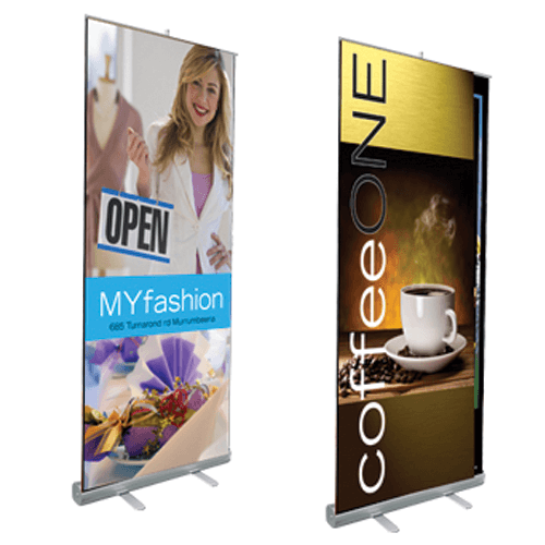 Digital print pull up banners fashion coffee
