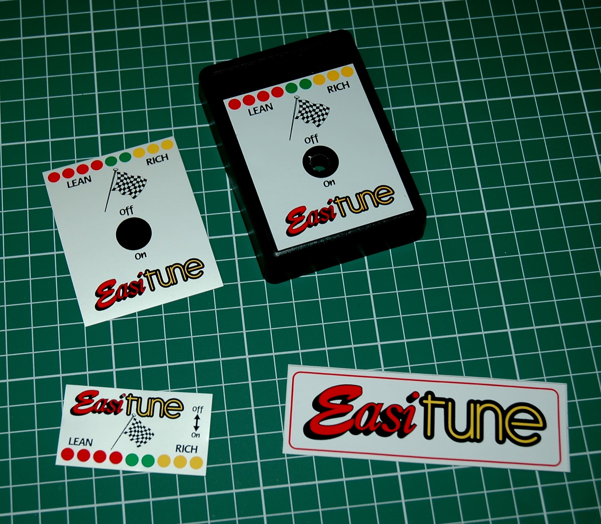 Screen printed Easitune stickers
